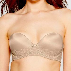 Auden Beige Plunge Strapless Bra